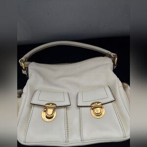 Marc Jacobs Cream Backpack with Gold Accents